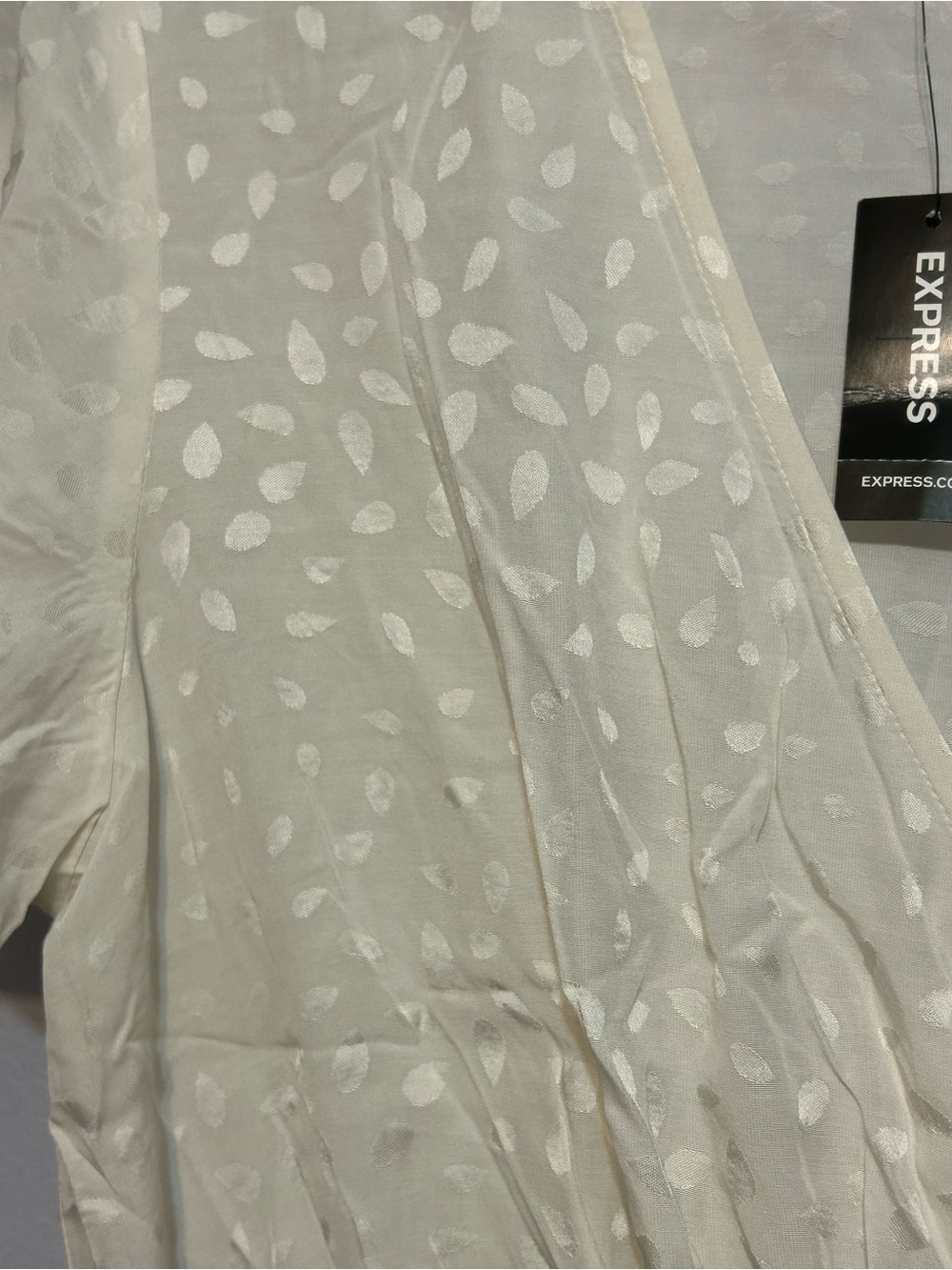 Express Ivory Crossover Blouse - Picture 6 of 9